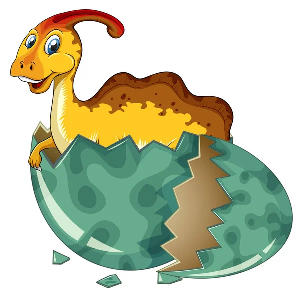 Δεινόσαυρος σε γκρι αυγό — Διανυσματικό Αρχείο