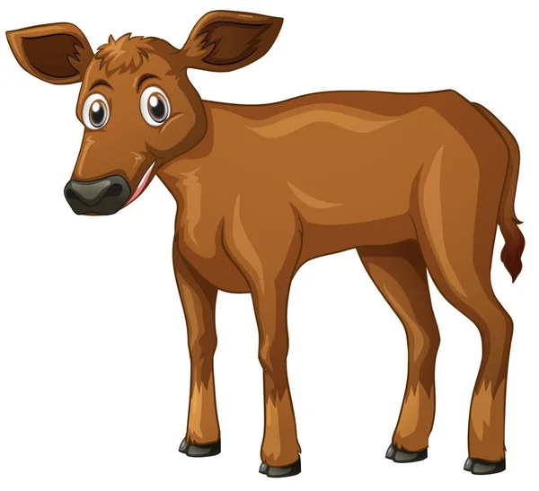 Cachorro de vaca con piel marrón — Archivo Imágenes Vectoriales