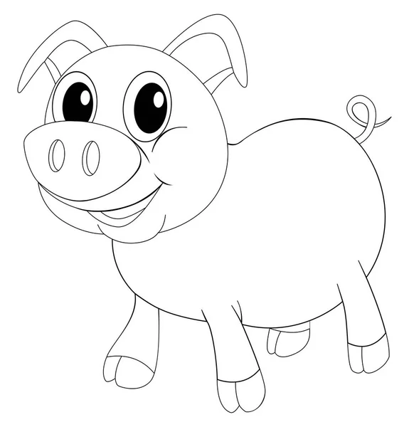 小猪的涂鸦动物 — 图库矢量图片