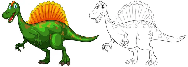 Doodle animal para dinossauro — Vetor de Stock