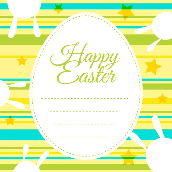 Happy Easter card template with colorful background — Stock Vector