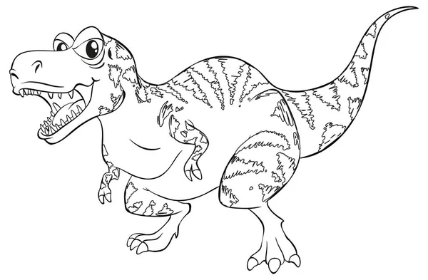 Doodle dier voor T-Rex dinosaurus — Stockvector