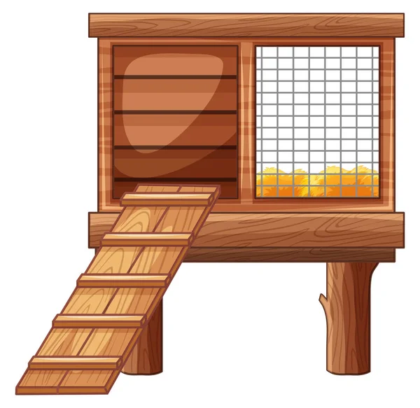 Kurník ze dřeva — Stockový vektor