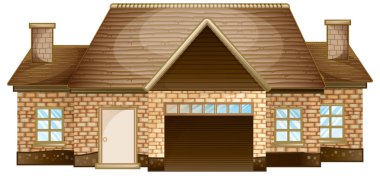 Tuğla yapılmış ahşap yazlık