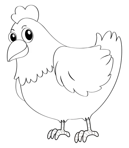 Doodle animal para gallina — Vector de stock