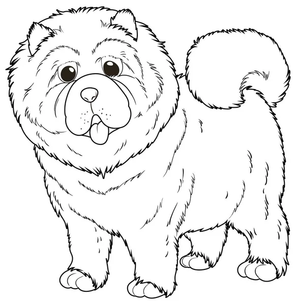 Doodle animal for chow chow dog — Stock Vector