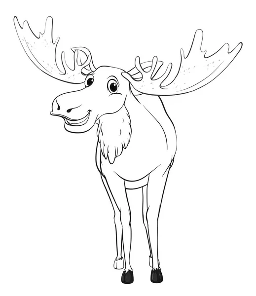 Doodle zvíře pro moose — Stockový vektor