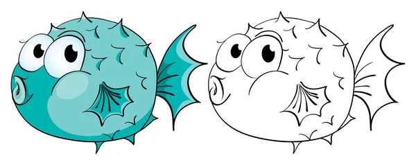 Schema animale per pesci palla — Vettoriale Stock