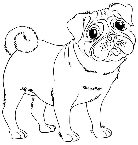 Doodles animal de dibujo para perrito — Vector de stock