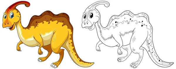 Contour animal pour dinosaure — Image vectorielle