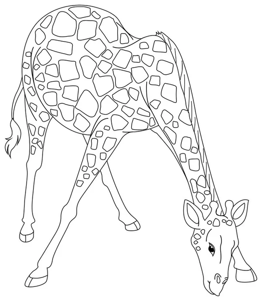 Doodles animal de dibujo para jirafa — Vector de stock
