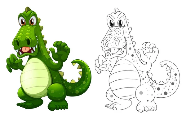 Doodles dessin animal pour dragon — Image vectorielle
