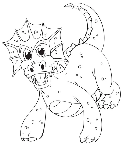 Doodles dessin animal pour dragon — Image vectorielle