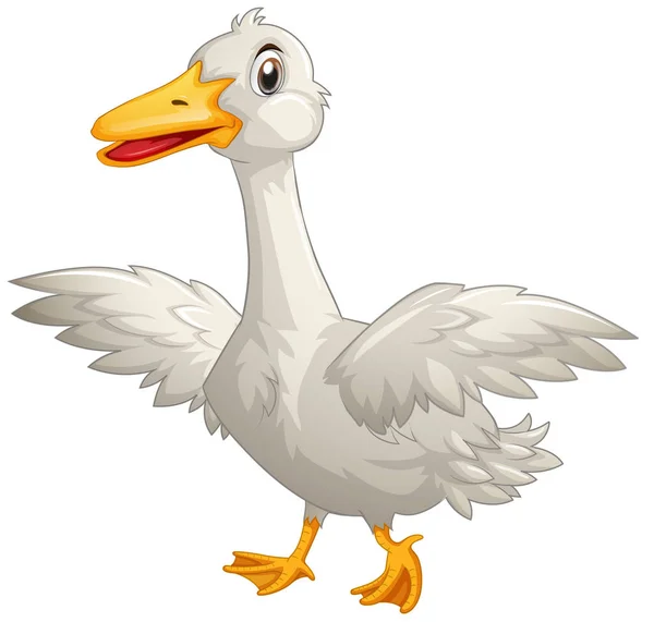 Canard à plumes blanches — Image vectorielle