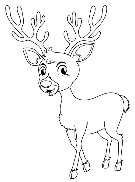 Animal outline for little fawn — Stock Vector