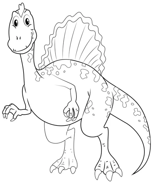 Doodles малює тварину для великого динозавра — стоковий вектор