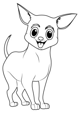 Küçük chiwawa köpek için hayvan anahat