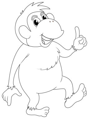 Büyük maymun için hayvan anahat