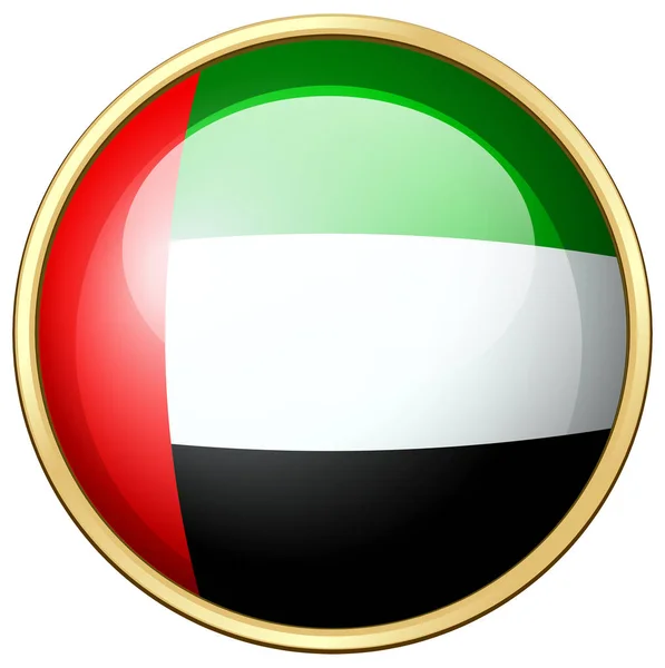 United Arab Emirates flag on round icon — Stock Vector