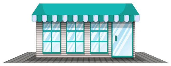 Caffetteria con tetto blu — Vettoriale Stock