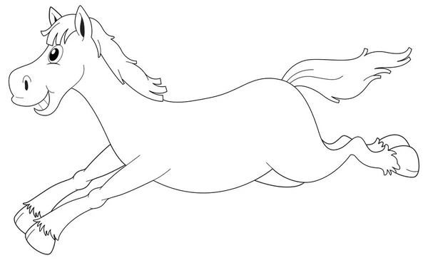 Contour animal pour la course de chevaux — Image vectorielle