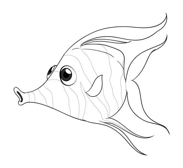Contour animal pour les poissons — Image vectorielle