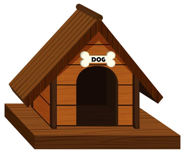 Doghouse de madera — Vector de stock