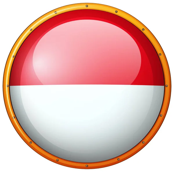 Kerek jelvény, zászló Indonézia — Stock Vector