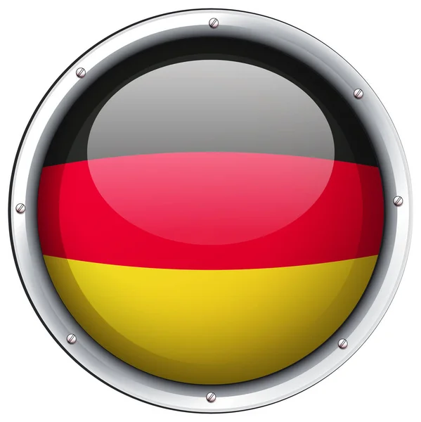 Drapeau Allemagne sur badge rond — Image vectorielle