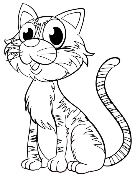 Dierlijke schets voor schattige kat — Stockvector
