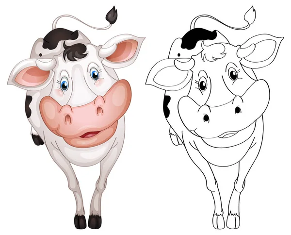 Esquema animal para la vaca — Vector de stock