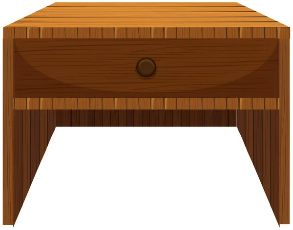 Holzschublade im klassischen Design — Stockvektor