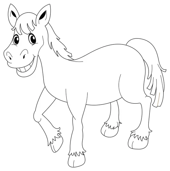 Esquema animal para caballo — Vector de stock