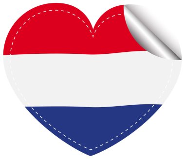 Hollanda bayrağı kalp şeklinde