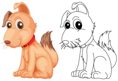 Sevimli köpek için hayvan anahat