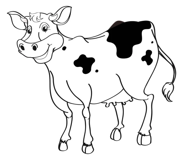 Contour animal pour vache — Image vectorielle