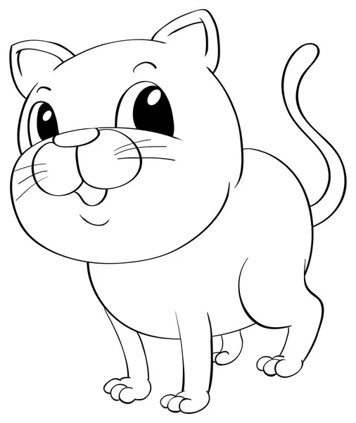 Esquema animal para gato gordo — Vector de stock