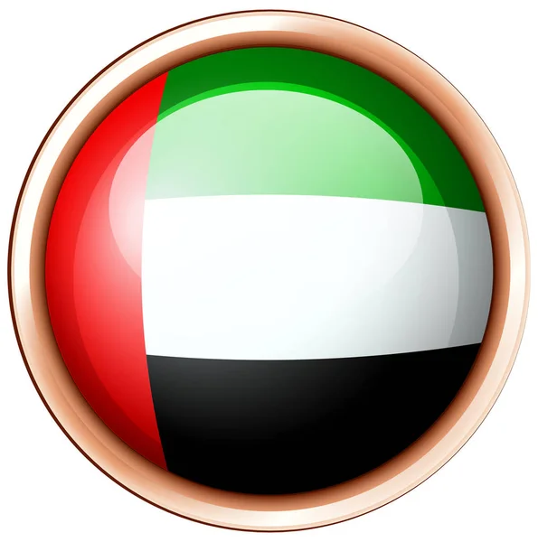 Arabské emiráty vlajka na kolo odznaku — Stockový vektor