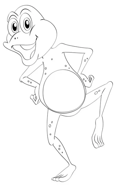 Esquema animal para rana feliz — Archivo Imágenes Vectoriales