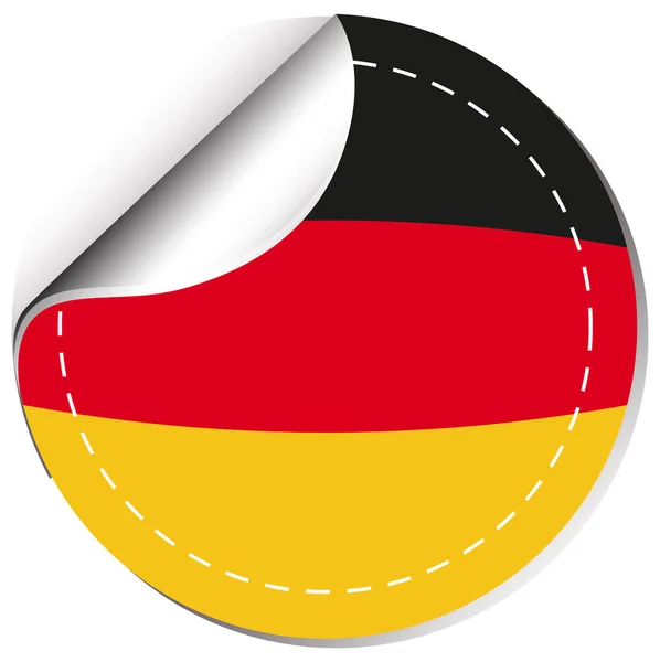 Sticker design pour drapeau Allemagne — Image vectorielle