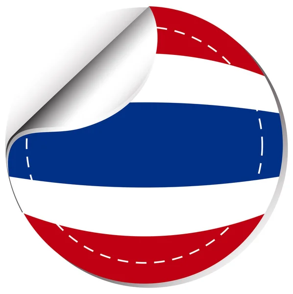 Flaga Tajlandii na okrągłe naklejki Wektory Stockowe bez tantiem