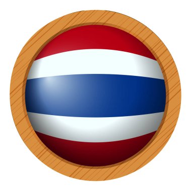 Yuvarlak rozet Tayland bayrağı