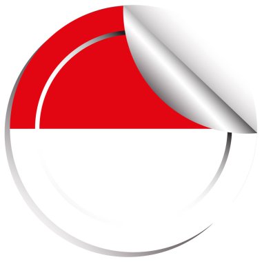 Endonezya bayrağı etiket tasarım
