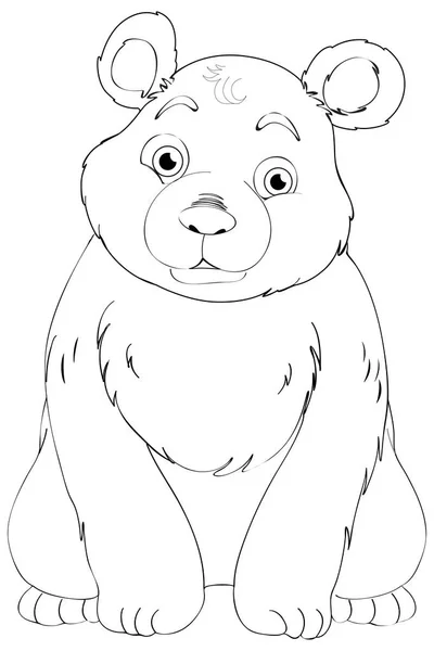 Caráter animal Doodle para urso — Vetor de Stock