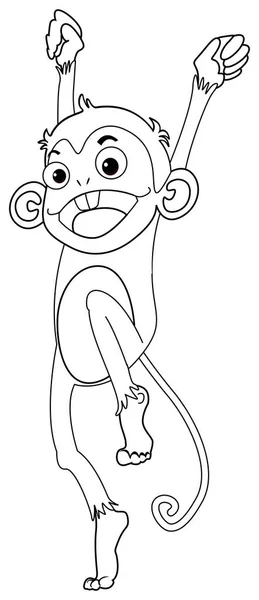 Esquema animal para el mono — Vector de stock