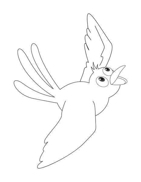Dierlijke schets voor vogel met het vliegen — Stockvector