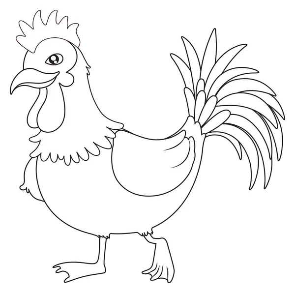 Contour animal pour coq — Image vectorielle