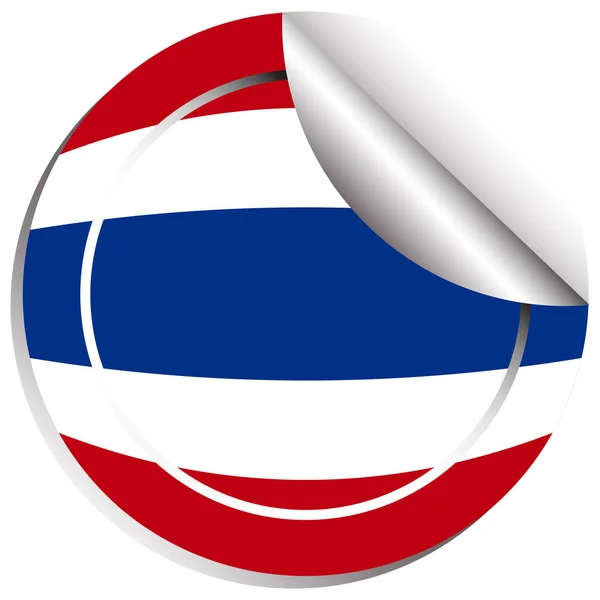 Thailand flag in sticker design — Stock Vector
