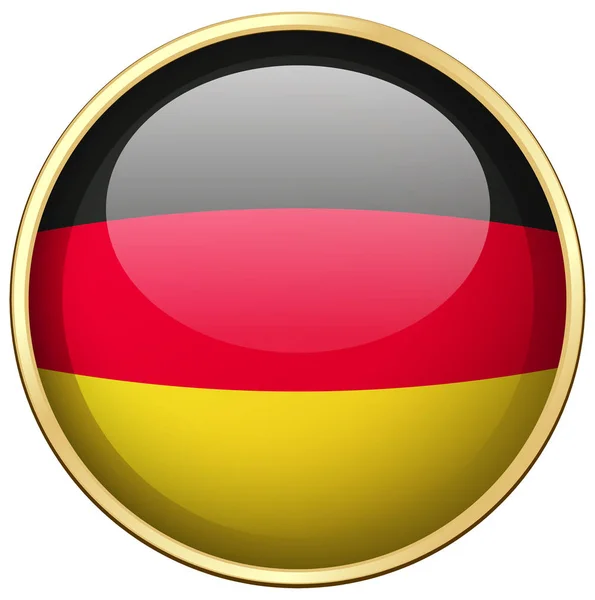 Drapeau Allemagne sur badge rond — Image vectorielle