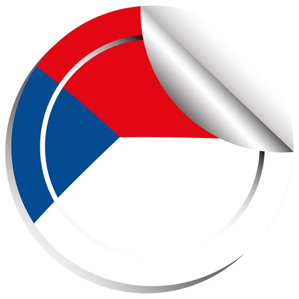 Sticker template for Czech Republic flag — Stock Vector